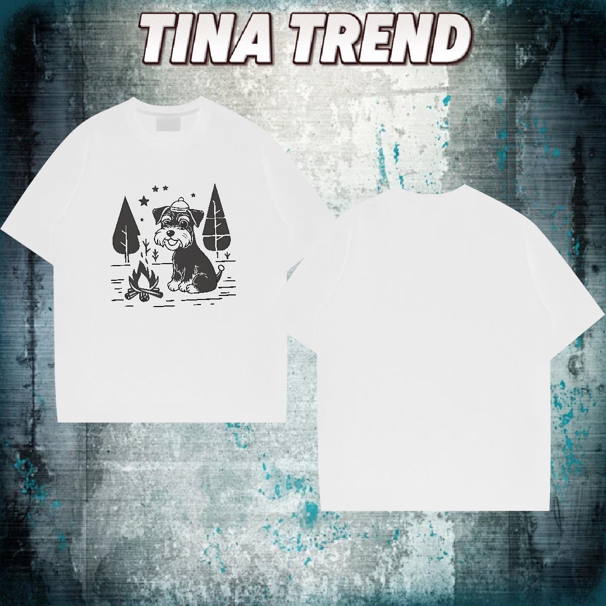 New Designer T Shirt For Man 230g Cotton dog Outdoor Tees Shirts Short Sleeve Soft Brand Tshirt for Man Woman Custom Printing