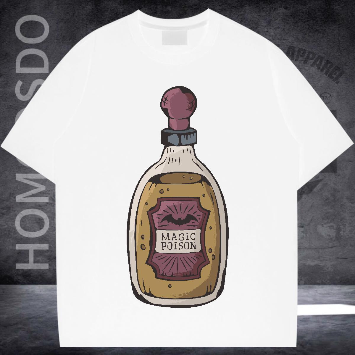 Fashion T-Shirts 230g 100% Cotton bottle Hip Hop Tee Shirt Crew Neck Breathable Designer Tshirt for Man Woman Asian Size