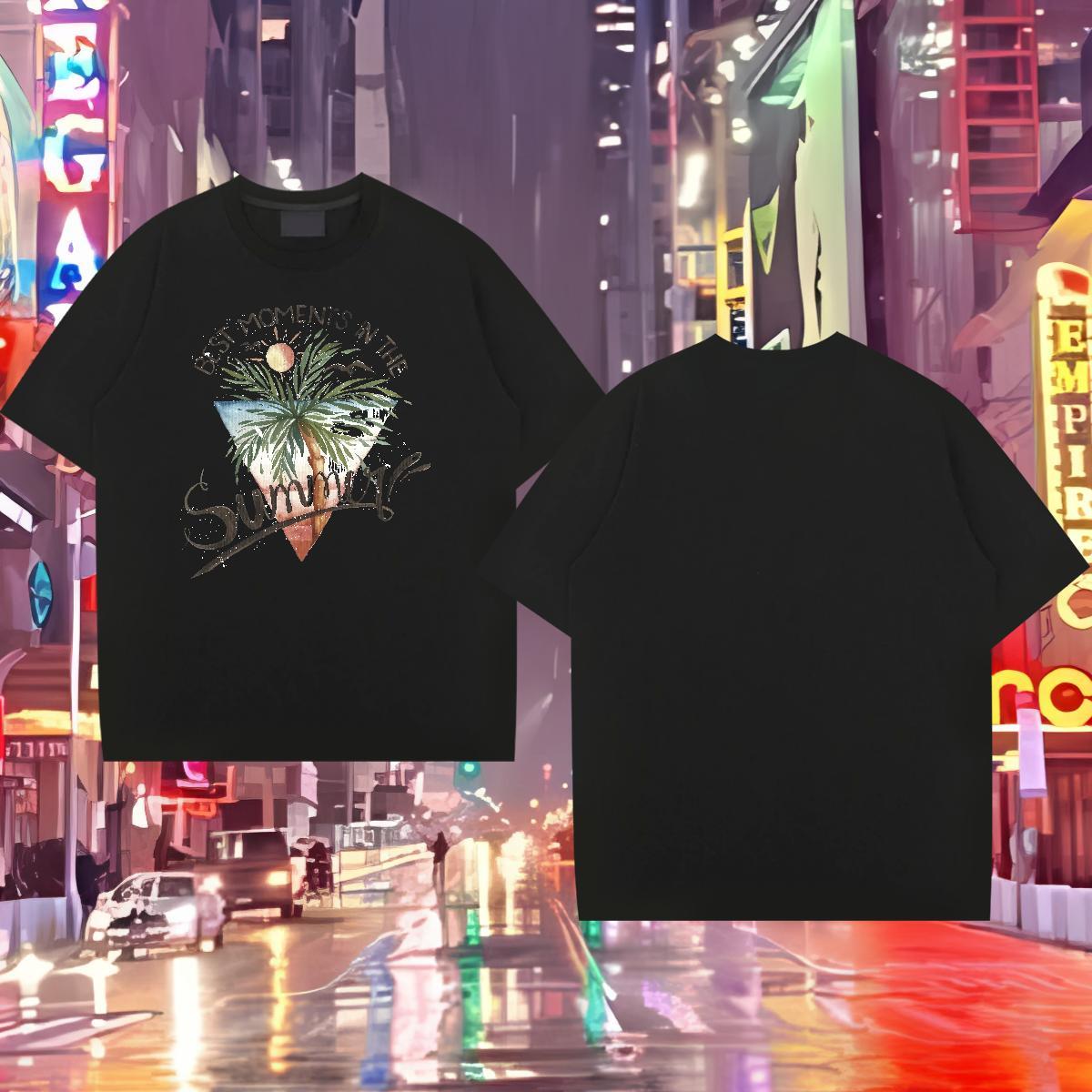 Fashion New T shirt 230g 100% Cotton tree Casual Beach Wear O Neck Short Sleeves Free Shipping Men Tshirts White Plus Size