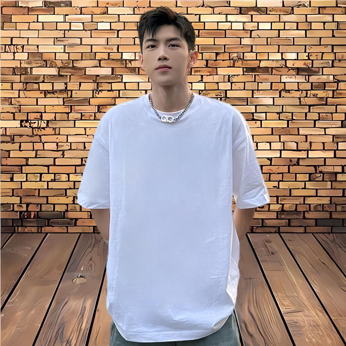 Fashion Casual T shirt 230g Cotton cat Outdoor Clothings Pure Cotton Loose Mens Tshirts Custom Print Plus Size