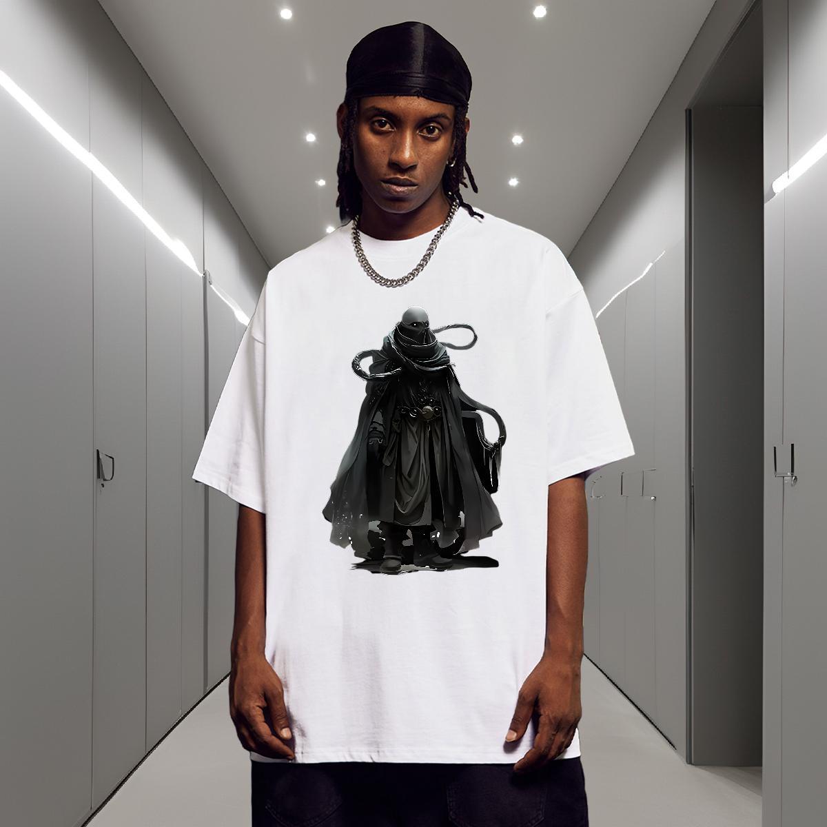 Mens T Shirts 230g Cotton halloween Outdoor Pure Cotton Plus Size Cartoon Men Clothes T-Shirt 2024 Summer Unisex Tops Tees