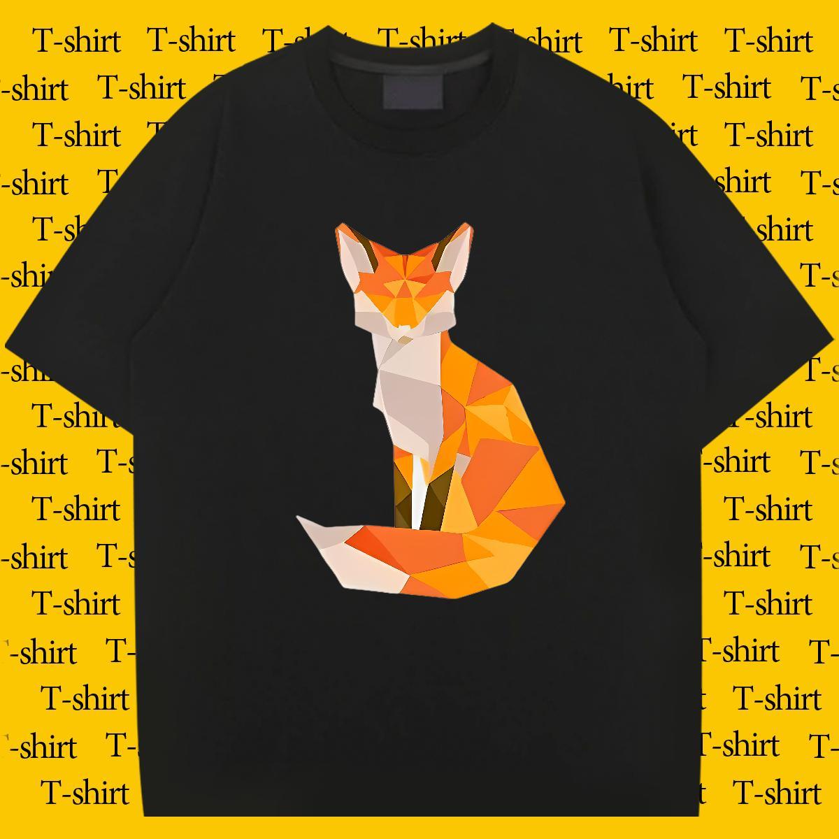New Designer Men T Shirts 230g Cotton fox Spring Summer Polos Breathable Soft Wholesale Couples T Shirts DIY Logo Oversized