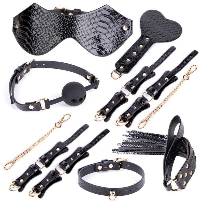 Other SM bondage set 7pcs couple bed flirting supplies training slave binding handcuffs sm toy couple bondage