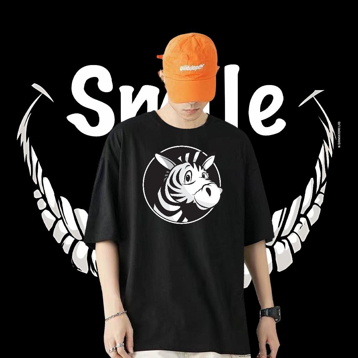 DIY Man T Shirts 230g 100% Cotton horse Beach Tee Shirt Breathable Soft Classic Men Clothes T-Shirt DIY Printed