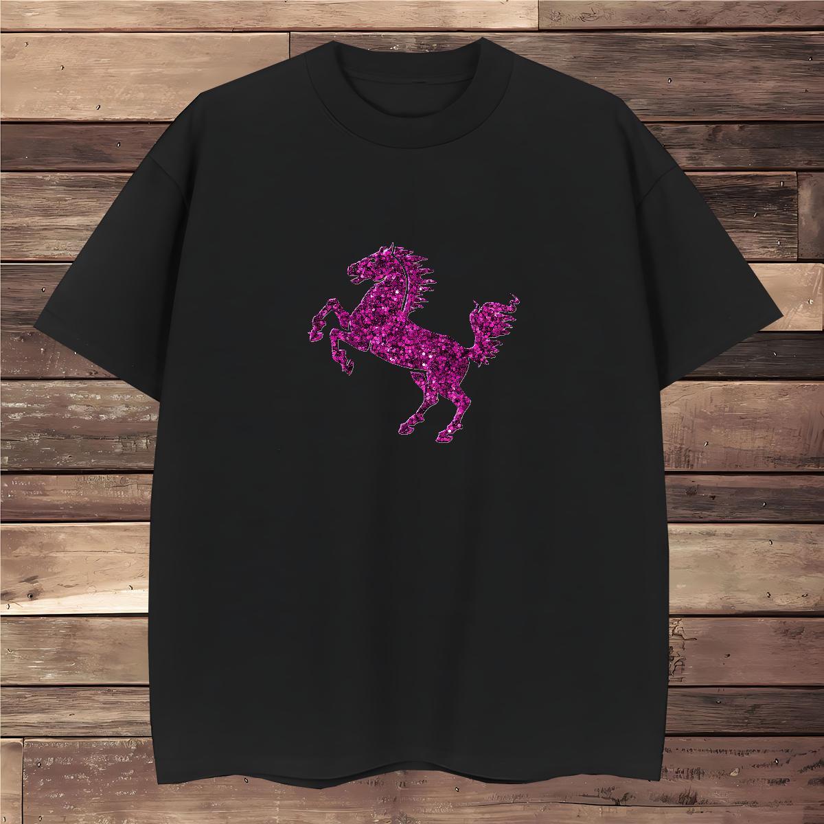 T-Shirts for Men 230g Cotton horse Hip Hop Breathable Short Sleeve DIY Printed Mens Tshirts Designer High Quality Polos