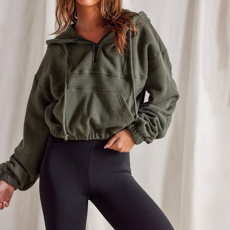Wind 2024 Spring Women's Clothing New Fashion Zipper Plush Hoodie Street Trendy