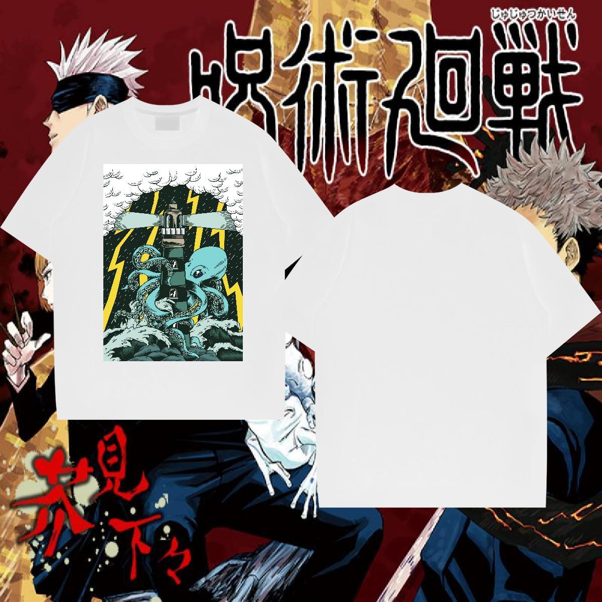 DIY T Shirt For Man 230g Pure Cotton octopus Outdoor Top Tees Breathable Short Sleeve Loose Fit Tshirts Skull