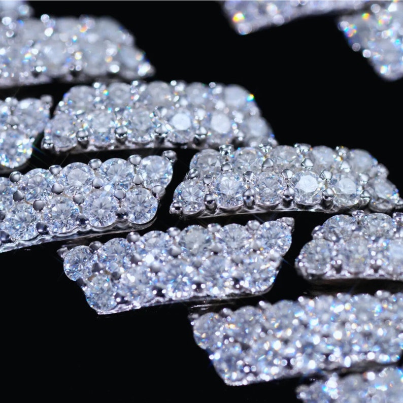 necklace moissanite chain Iced Out Pass Diamond Tester Vvs Jewelry Bracelet Women 18mm Cuban Link