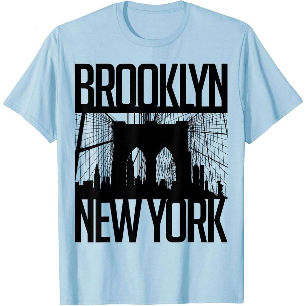 T shirt Mens Bridge Shirt, Brooklyn New York City Graphic Design T-Shirt shirts tshirt graphic tee Casual tops summer clothes Short sleeve Free shippi