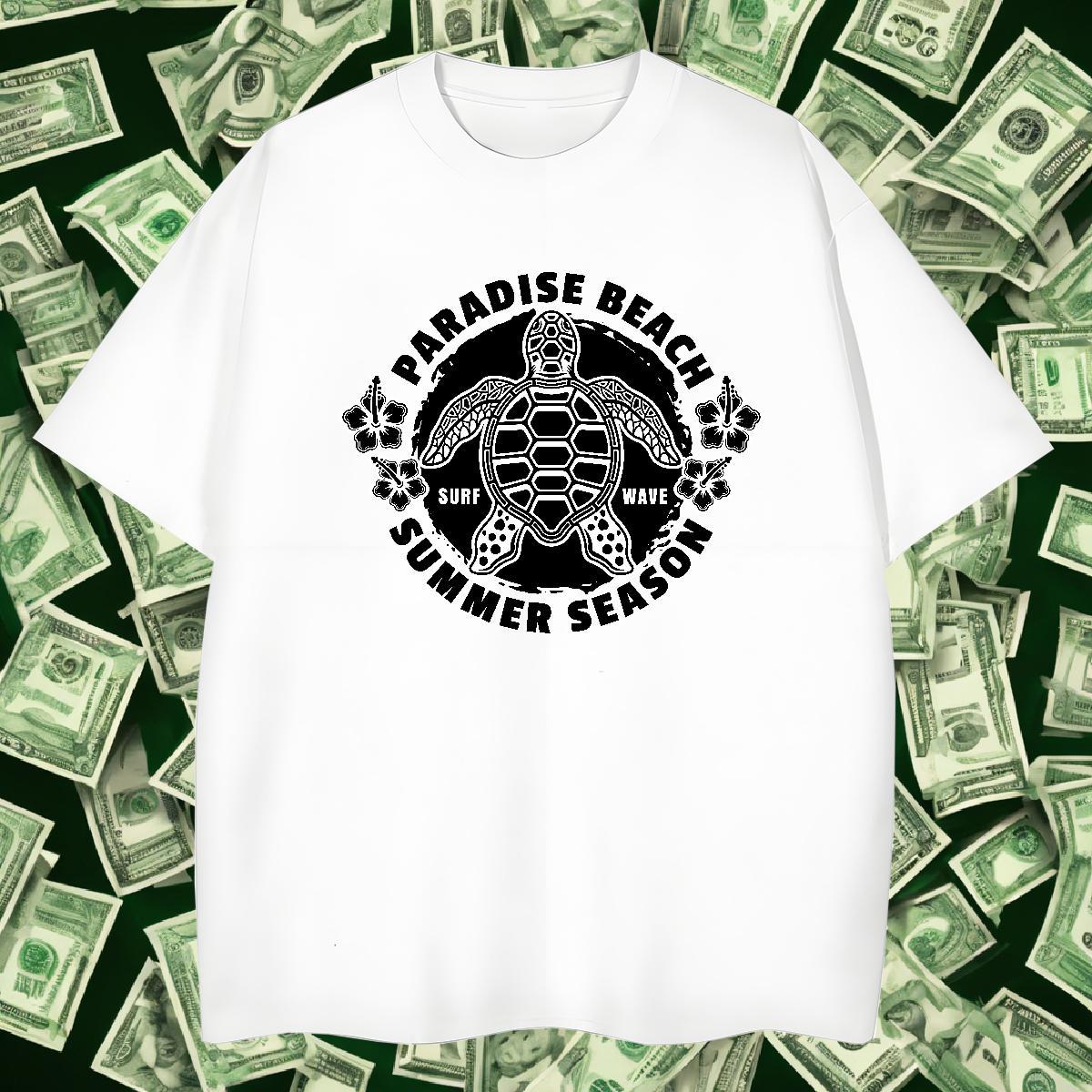 Designer Men Clothes T-Shirt 100% Cotton 230g Casual Daily Wear tortoise Custom Big Size Round Neck Short Sleeve Brand T-Shirts Tops Shirt