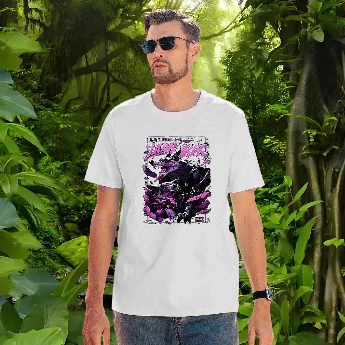 Factory Direct T-Shirts 100% Cotton 230g wolf Daily Outfit Wear Breathable Short Sleeve Wholesale Mens Tshirts Custom Big Size