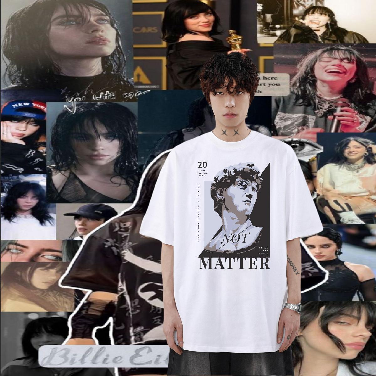 Classic Casual T Shirt For Man 230g 100% Cotton Statue of David Sport Tops Breathable Short Sleeve Comfortable Tshirts Black Oversized