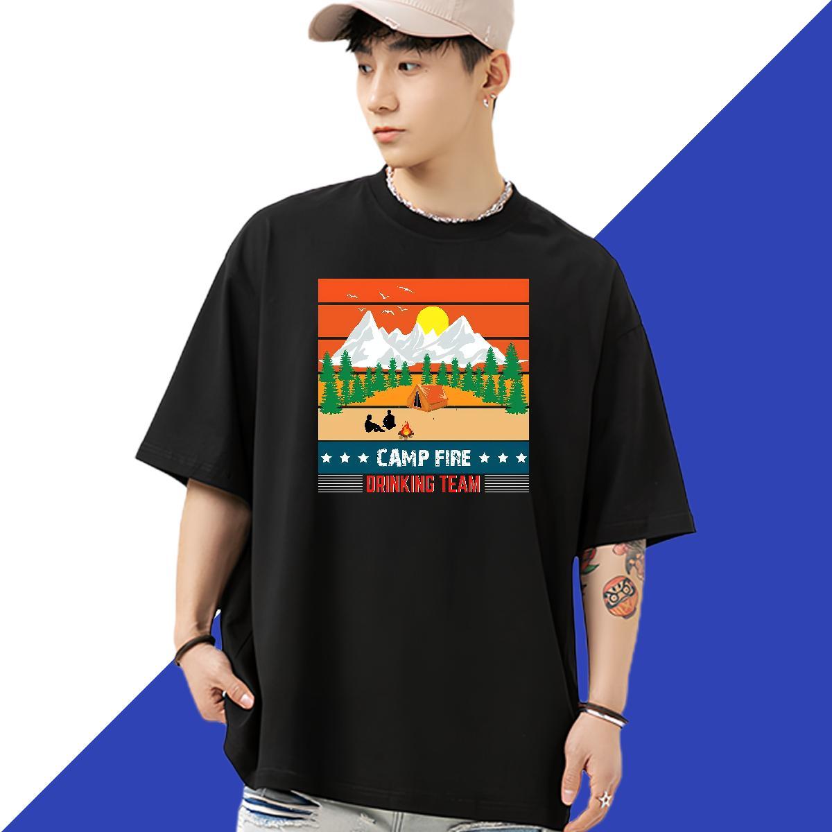 Customized Man T Shirts 230g 100% Cotton tree Spring Summer Tshirts Breathable Soft Cool Tshirt for Man Woman Oversized 4XL