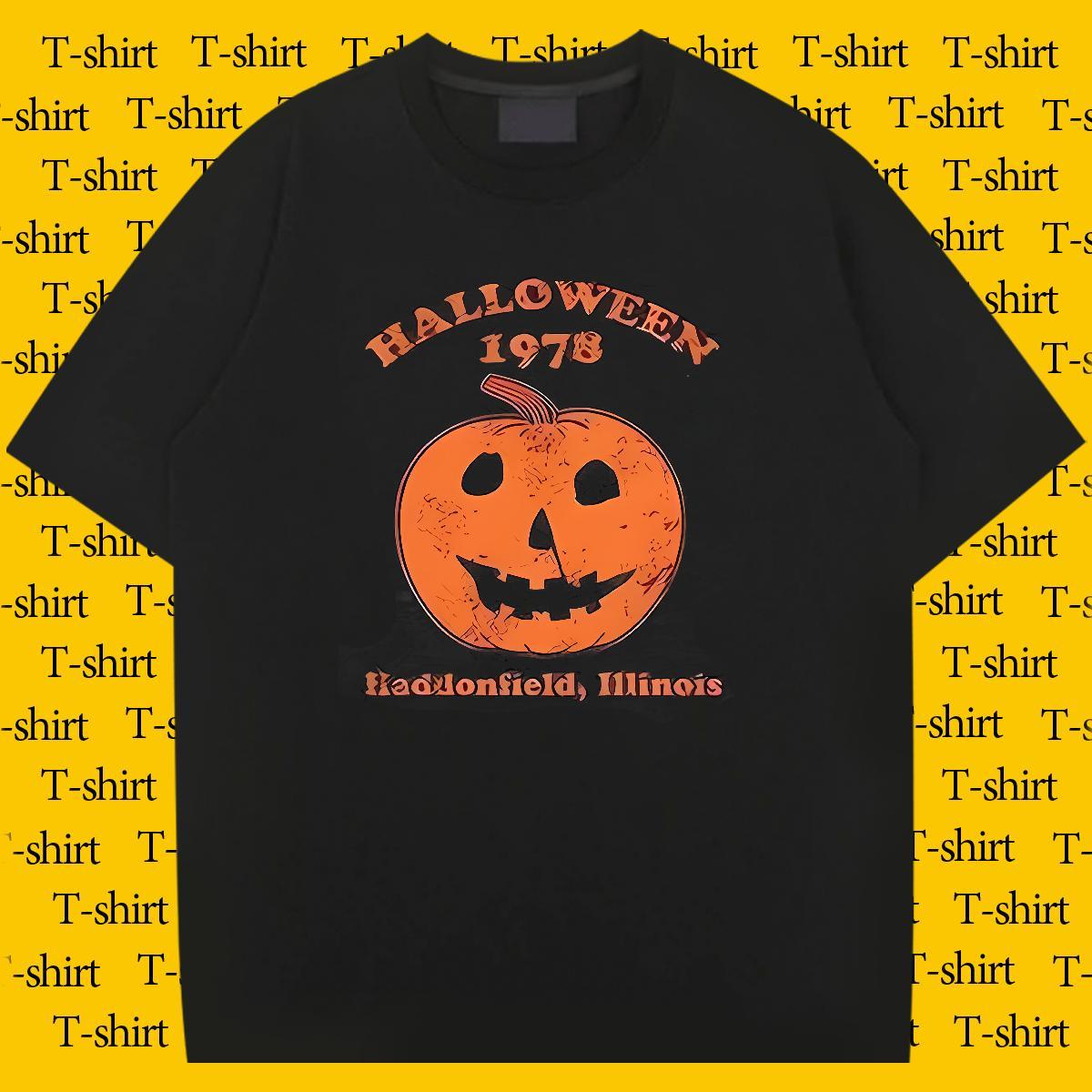 2024 Mens T Shirts 230g Cotton halloween Casual Daily Wear Tops Tees Breathable Short Sleeve Soft Couples T Shirts Custom Anime