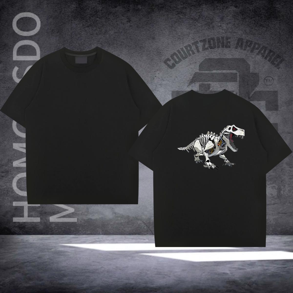 Designer Fashion T Shirts Men 100% Cotton 230g dinosaur Daily Outfit Tops Crew Neck High Quality Tshirt for Man Woman Custom Print Oversized