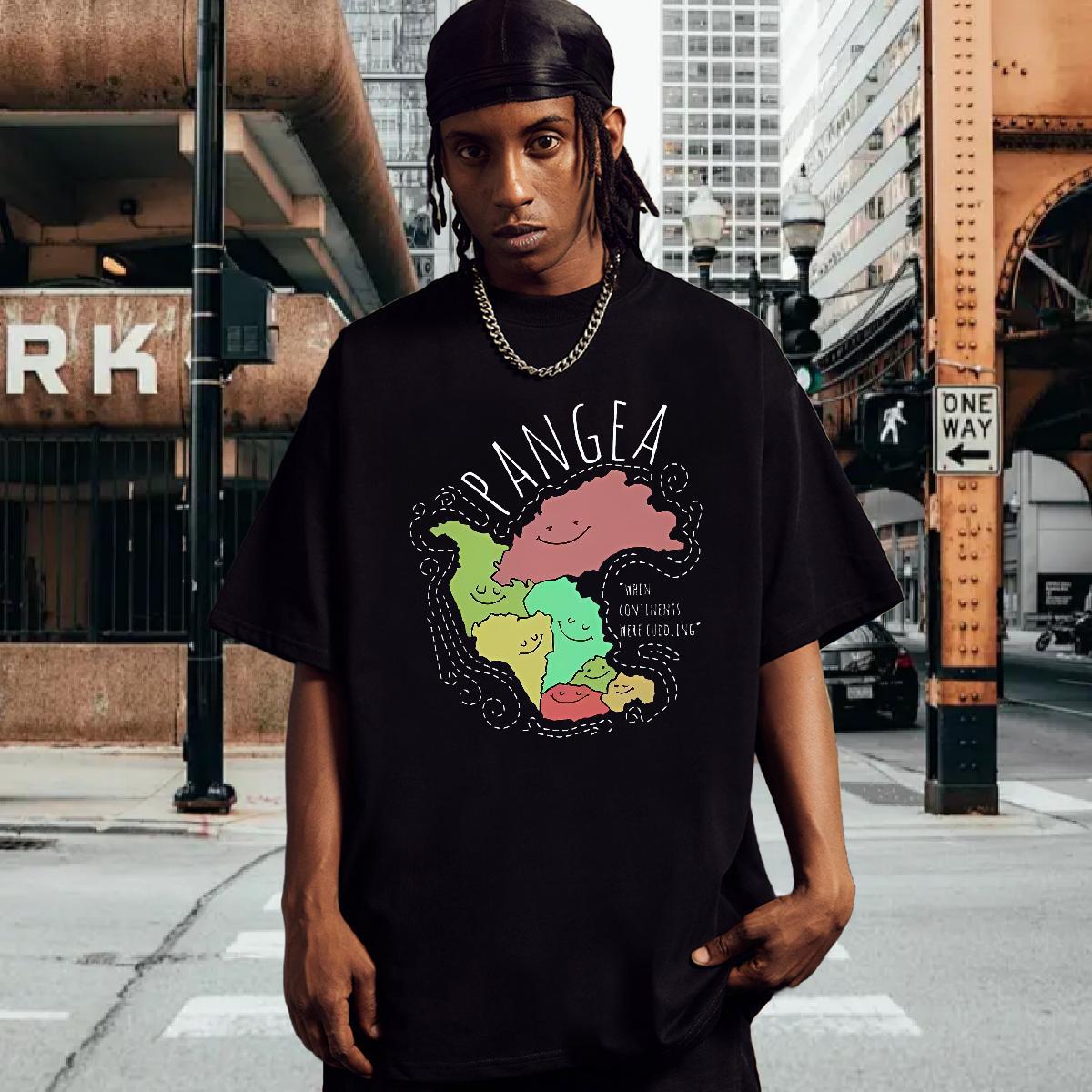 T Shirt For Man 230g 100% Cotton map Sports Casual Pure Cotton Custom Printing Couples T Shirts 2024 DIY Brand Clothings