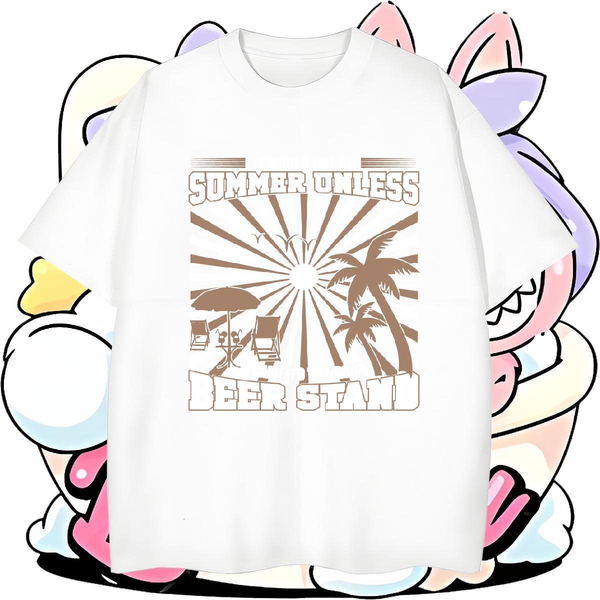 2024 DIY T-Shirts for Men 100% Cotton 230g tree Anime Printing Street Top Tees Breathable Short Sleeve Loose Men Tops Tees Custom Print Plus Size