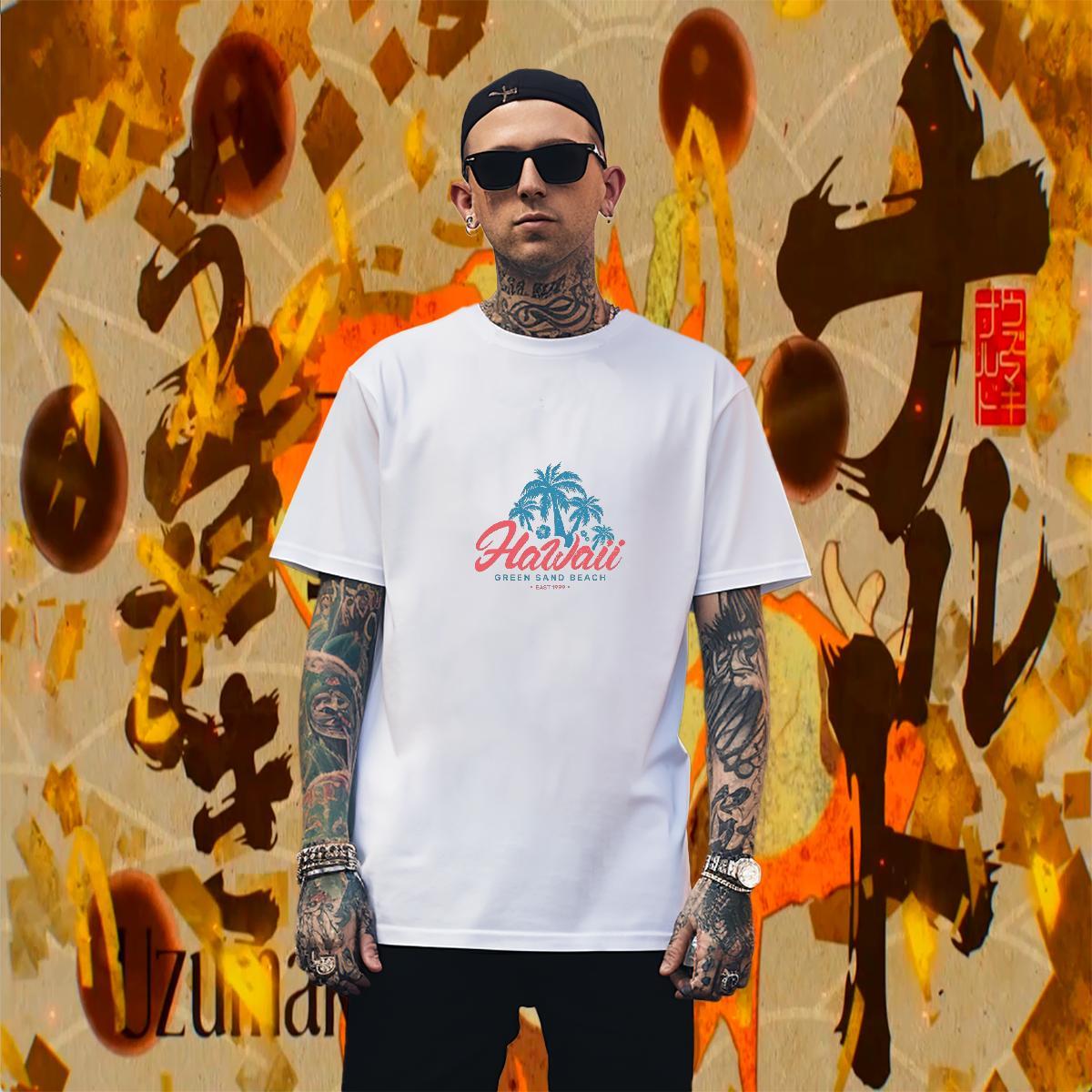 TOP Quality Mens Tshirts 230g Pure Cotton Anime Printing Street Custom Big Size Breathable Short Sleeve Fashion Designer Man T Shirts Tees Shirts