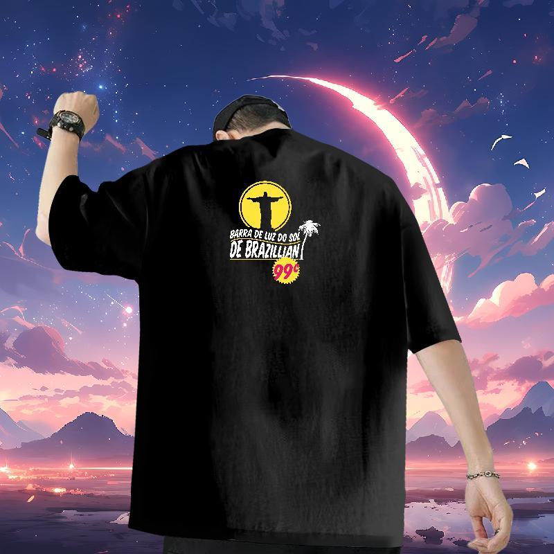 Fashion New T Shirts Men 230g Pure Cotton tree Spring Summer Tees Crew Neck Popular Men Tops Tees Customized