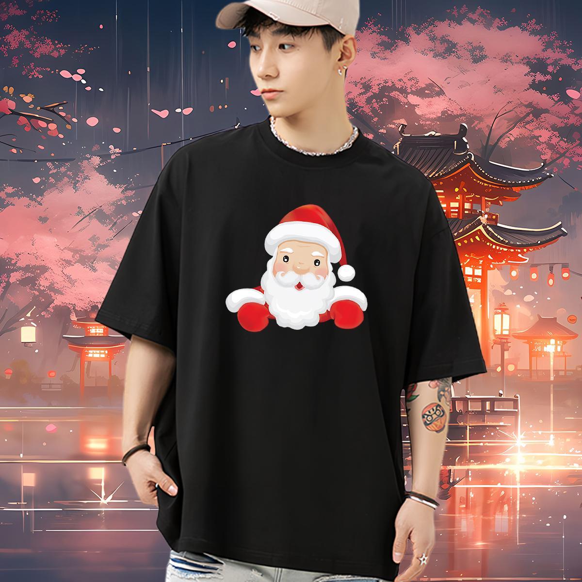 Fashion Casual T Shirt For Man 100% Cotton 230g Summer Casual Polos O Neck Short Sleeves Classic Couples T Shirts Oversized 4XL