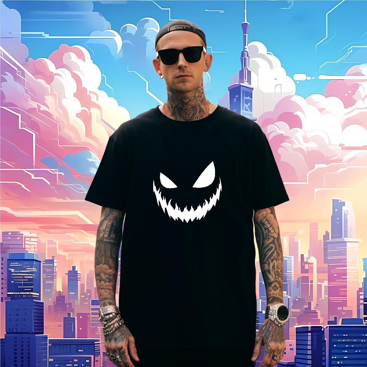 T-Shirts for Men 230g Cotton handpainted Summer Casual Breathable Crew Neck DIY Anime Couples T Shirts Factory Direct Cool Tee Shirt