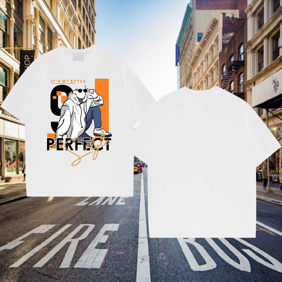 Mens T Shirts 230g 100% Cotton person Street Wear O Neck Short Sleeves Oversized 4XL Mens Tshirts Wholesale High Quality Clothings