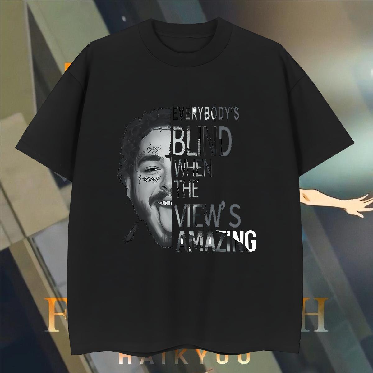 Mens T Shirts 230g Cotton portrait Hip Hop Street Breathable Short Sleeve Skull Men Tees Fashion Casual Popular Tee Shirt