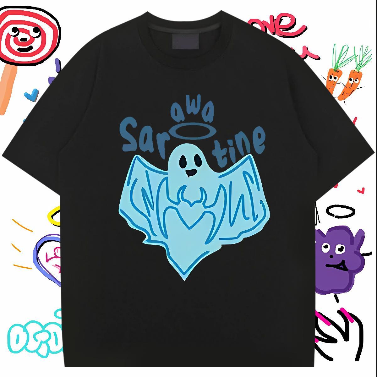 2024 Designer Men T Shirts 100% Cotton 230g halloween Sports Casual Tees O-Neck Short Sleeve Soft Men Tops Tees DIY Printed