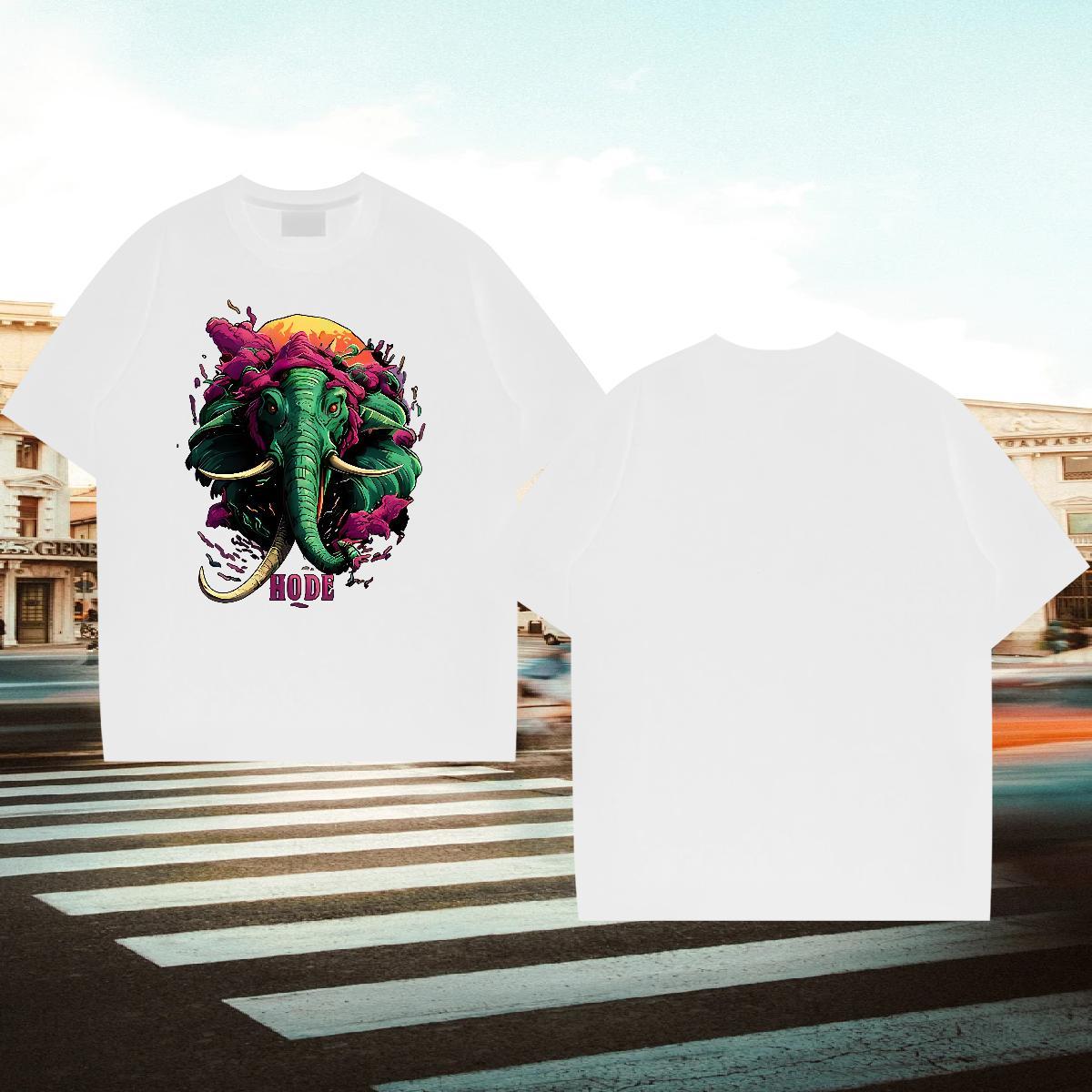 Classic Casual T Shirts Men 230g 100% Cotton Daily Wear Clothes Crew Neck Soft Men Tees Custom Anime