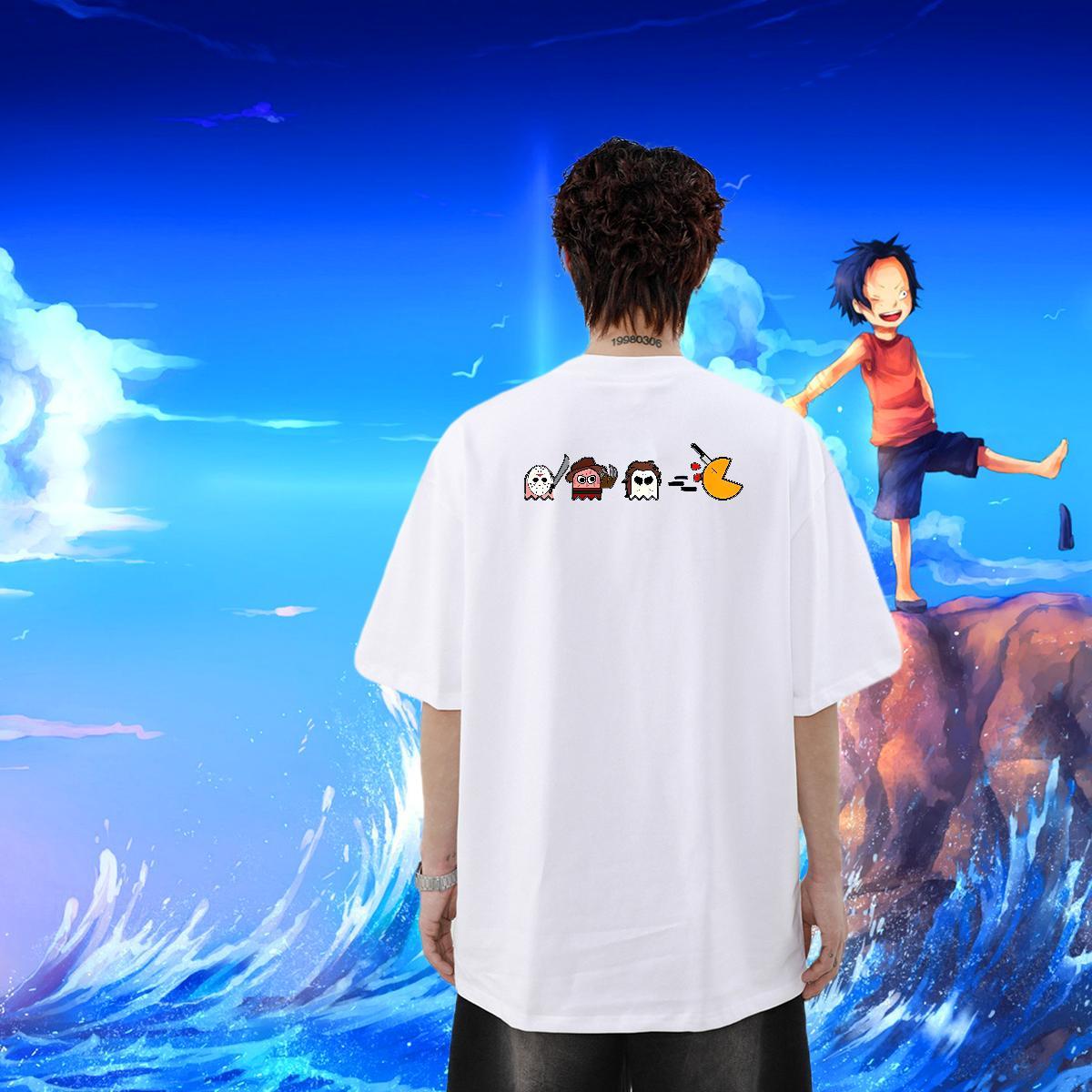 Factory Direct Man T Shirts 230g 100% Cotton halloween Street Wear Clothings Breathable Short Sleeve Popular Men Tops Tees DIY