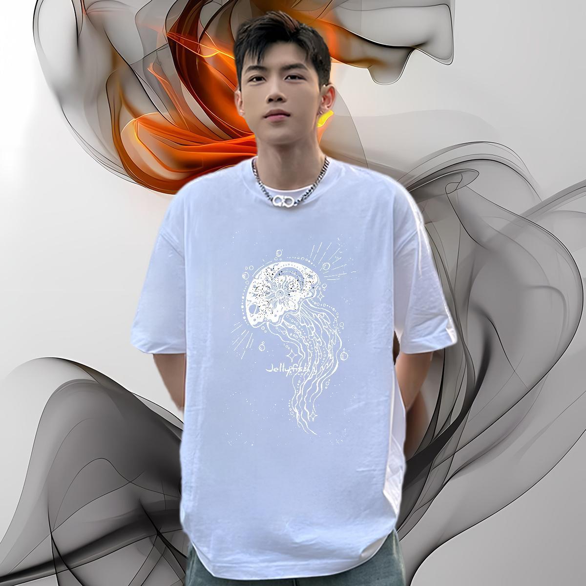 Designer Man T Shirts 230g Cotton octopus Beach Tops Tees O-Neck Short Sleeve Classic Men Tshirts Plus Size Cartoon