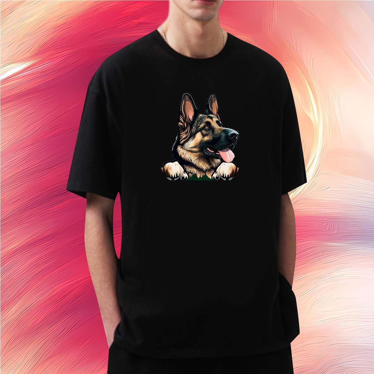 T Shirt For Man 230g 100% Cotton dog Anime Printing Street Breathable Customized Print Tshirt for Man Woman Fashion Design Cool Design Tee Shirt