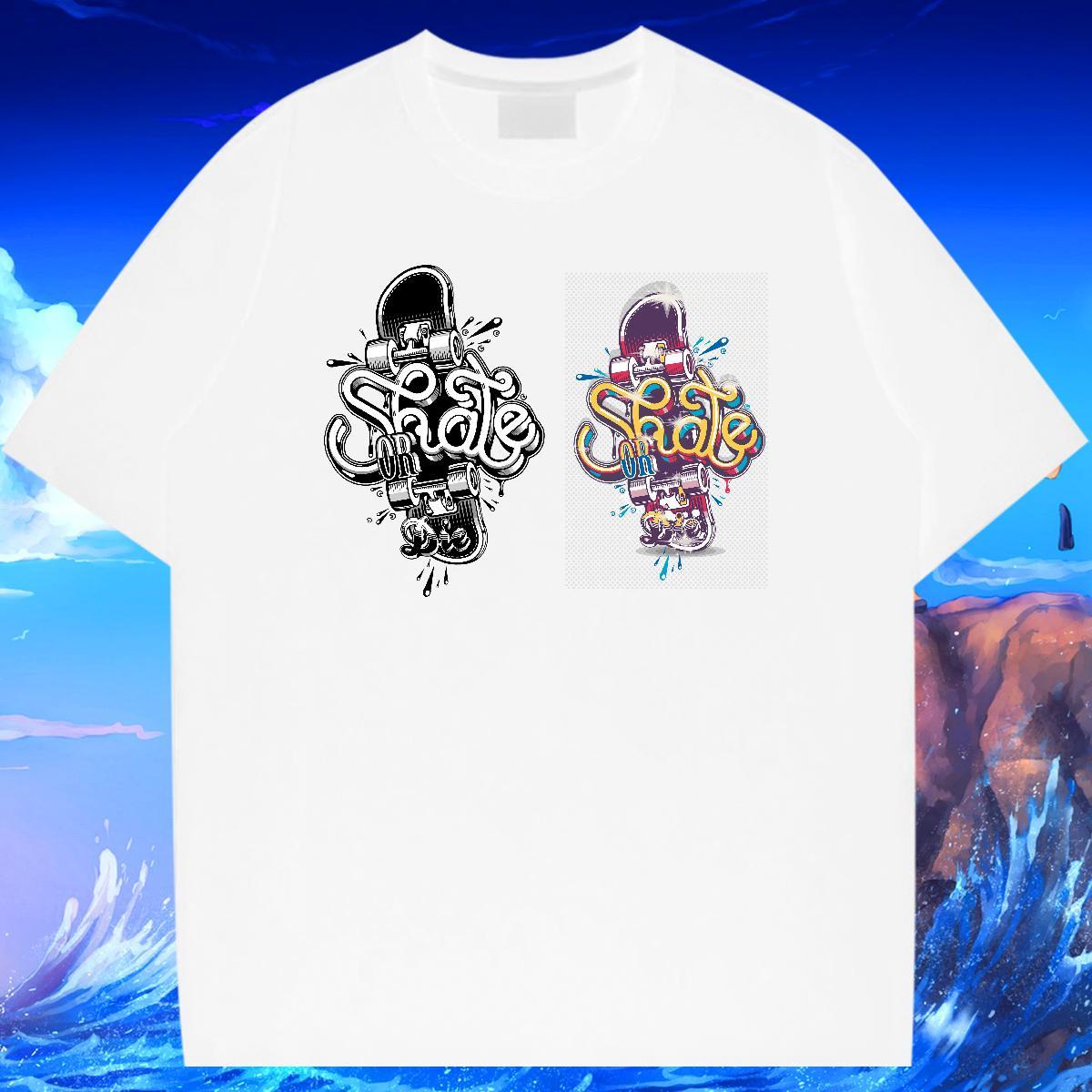 Mens T Shirts 100% Cotton 230g Colorful Hip Hop Pure Cotton Customized Print Mens Tshirts Brand TOP Quality Clothings