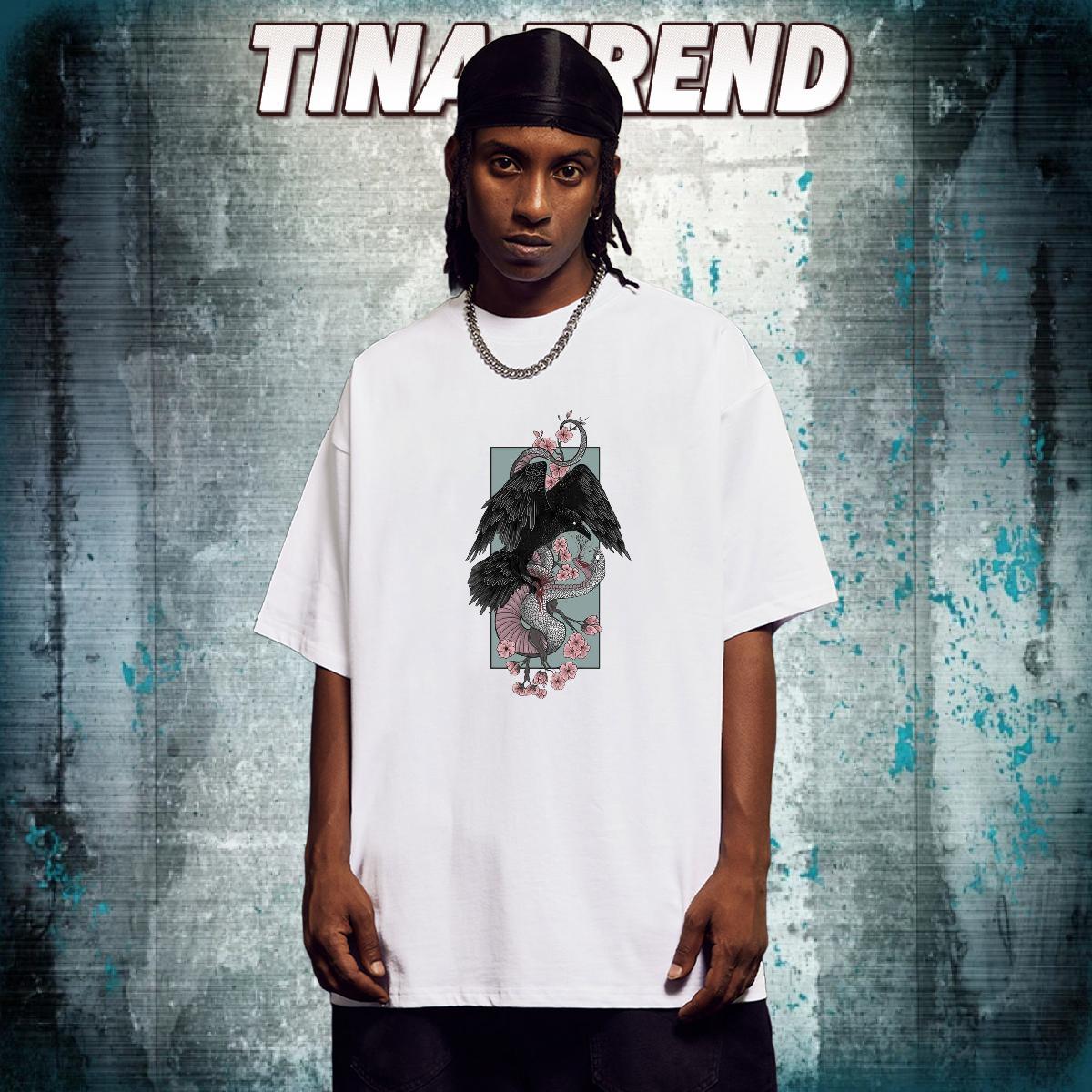 Fashion Design Man T Shirts 230g Cotton eagle Street Tops Shirt Breathable Soft High Quality Tshirt for Man Woman DIY Anime