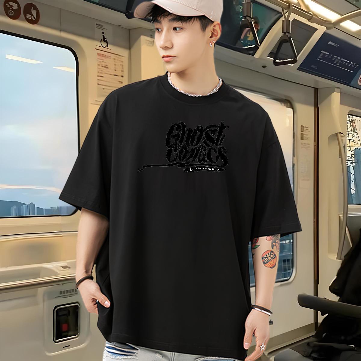 Free Shipping Man T Shirts 100% Cotton 230g halloween Home Outdoor Tops O Neck Short Sleeves Unisex Couples T Shirts Customized
