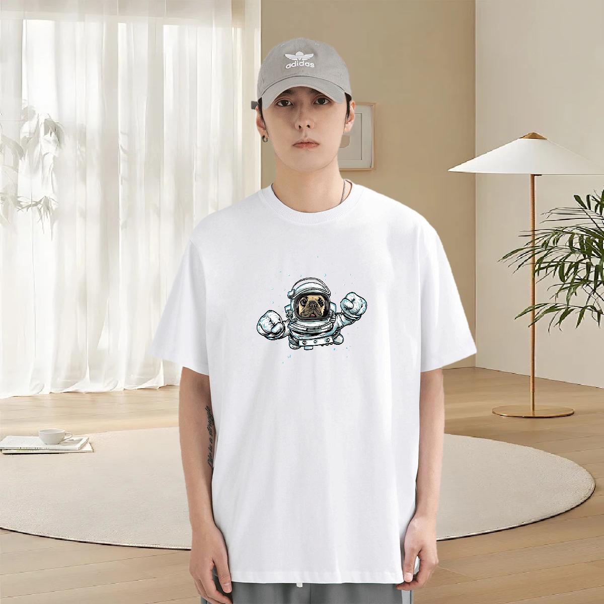 Brand Men Tshirts 230g Cotton Summer Casual dog Plus Size Custom Breathable Short Sleeve Casual New Mens T Shirts Tees Shirts