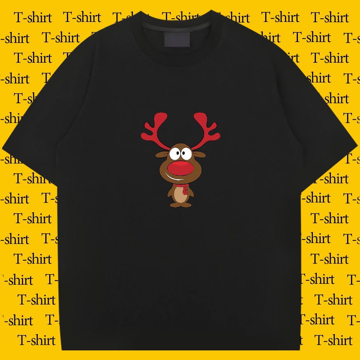 New Arrival T-Shirts for Men 230g Cotton Christmas Casual Beach Tops Tees Breathable Short Sleeve Designer Tshirts Plus Size Cartoon