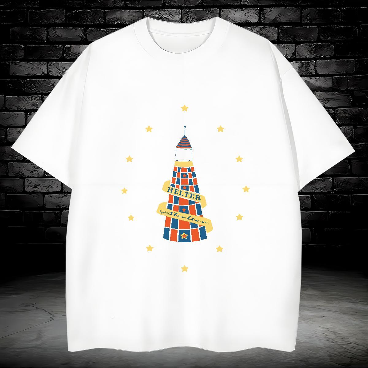 T shirt 230g Pure Cotton Lines Sport Round Neck Short Sleeve Skull Tshirts Fashion New TOP Quality Clothings