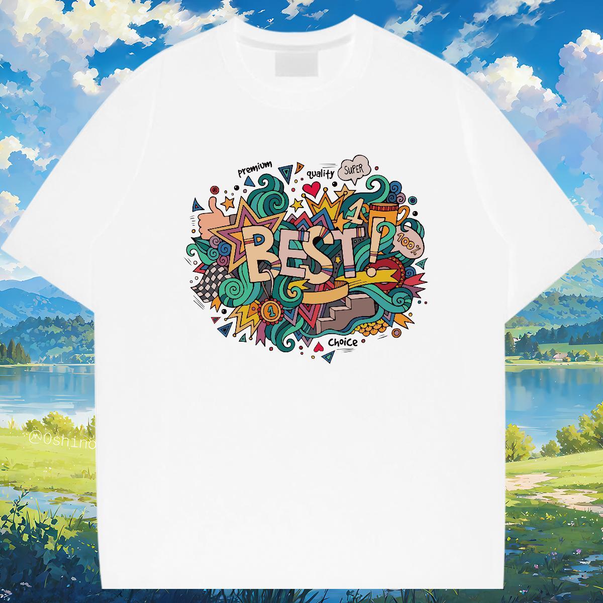 T-Shirts 230g 100% Cotton English Street wear Hip Hop Breathable Short Sleeve Custom Print Oversized Men Tshirts New Designer Cool Tees Shirts