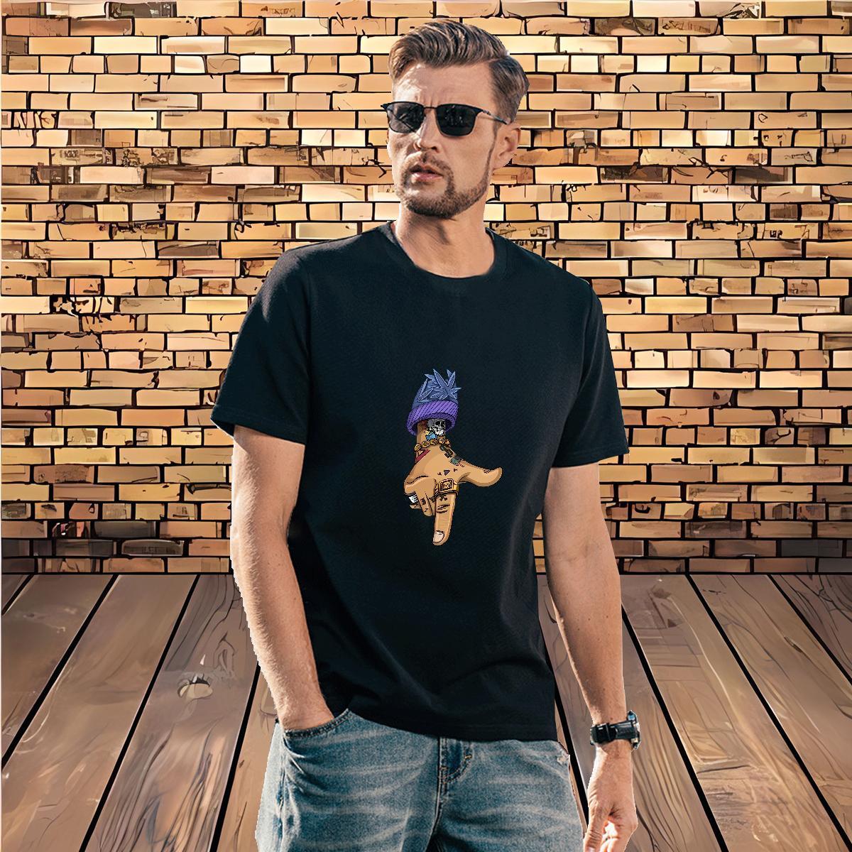 T-Shirts 100% Cotton 230g hands Outdoor O-Neck Short Sleeve Custom Print Oversized Men Tops Tees Designer Loose Fit Clothings