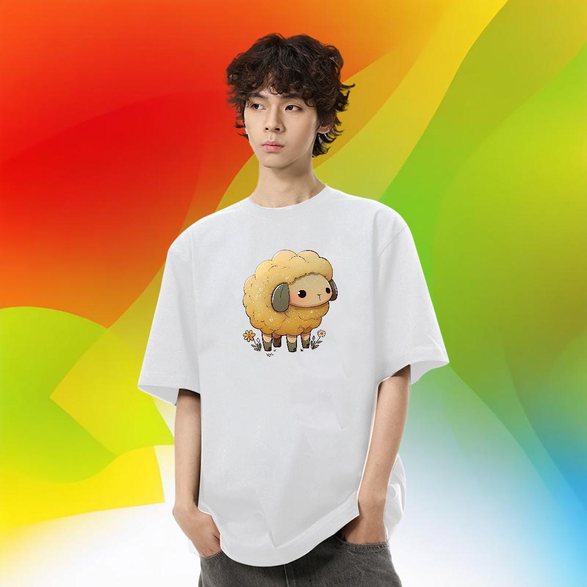 Wholesale Mens Tshirts 230g 100% Cotton Casual Plus Size Cartoon Breathable Short Sleeve Classic T-Shirts Tee Shirt