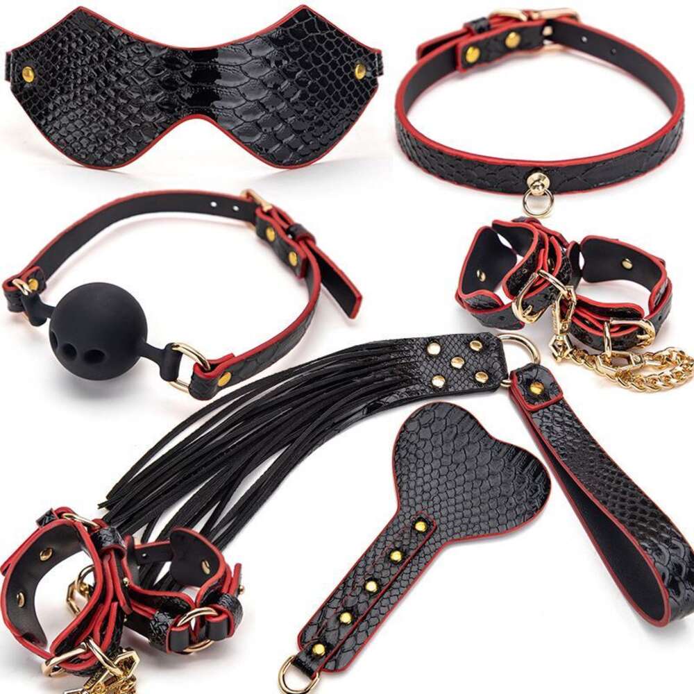 Other SM bondage set 7pcs couple bed flirting supplies training slave binding handcuffs sm toy couple bondage