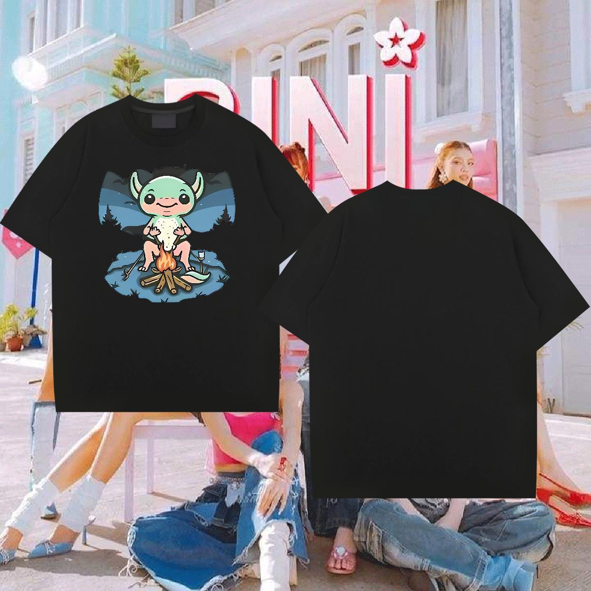 T shirt 230g Cotton cute Outdoor Round Neck Short Sleeve Black White Men Clothes T-Shirt 2024 Designer Loose Tees Shirts