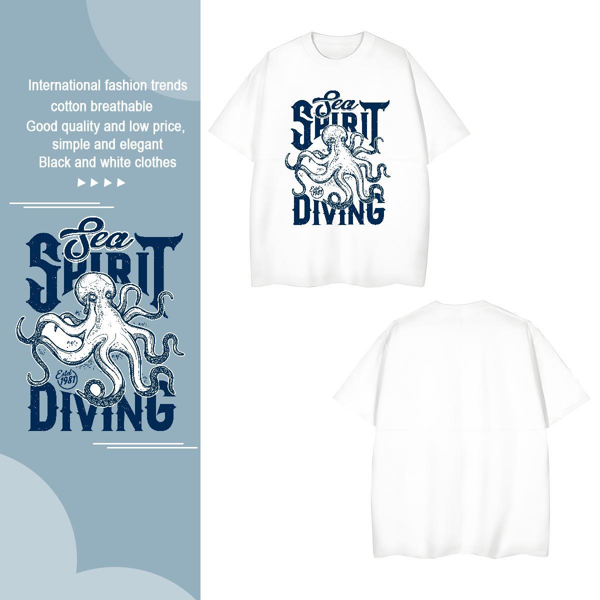 Classic Tshirts 230g Pure Cotton Man T Shirts Daily Wear Crew Neck Breathable Custom Printed Fashion Casual Tees Shirts