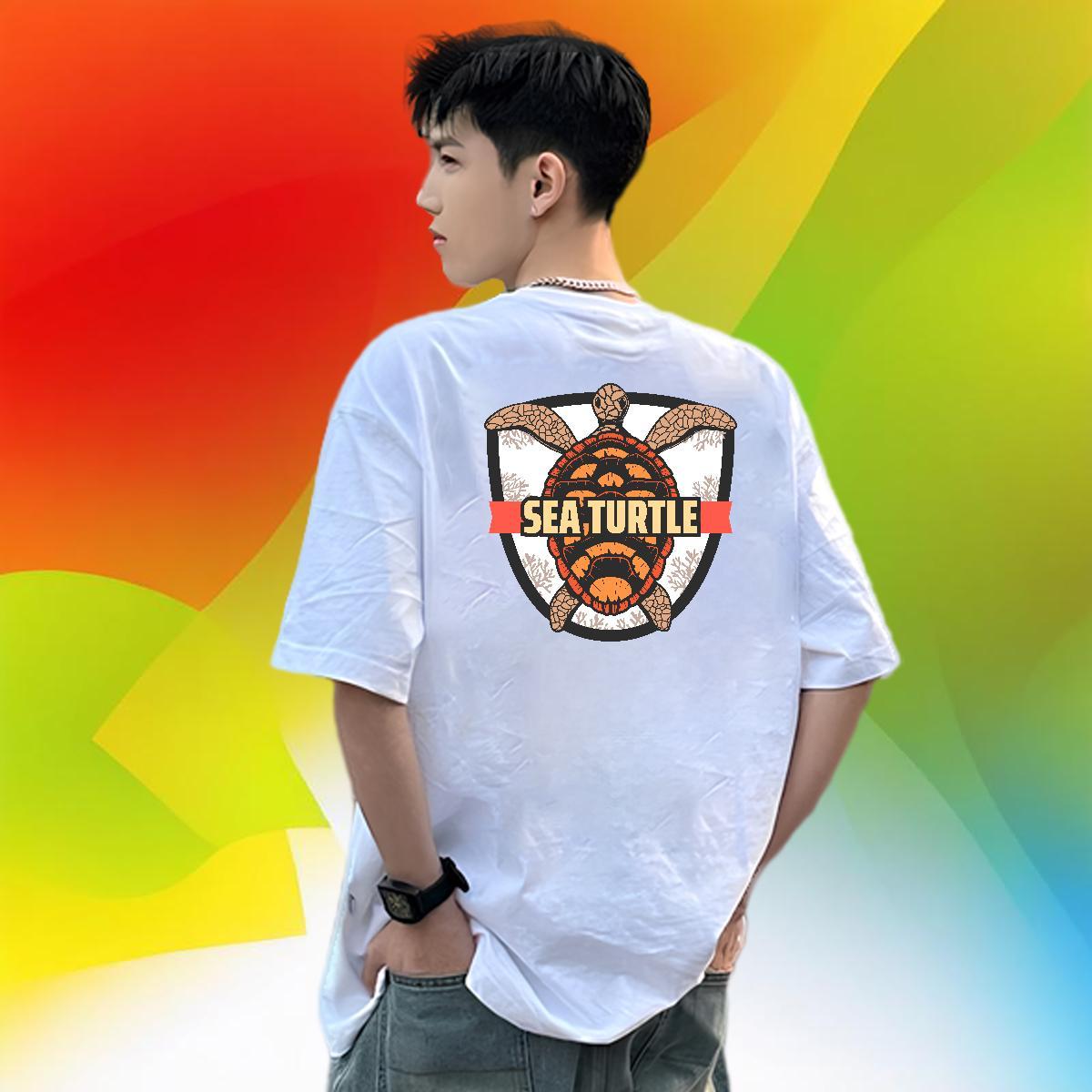 Factory Direct T-Shirts 230g Pure Cotton Sport Tops Tees O-Neck Short Sleeve High Quality Men Tees Cartoon Print