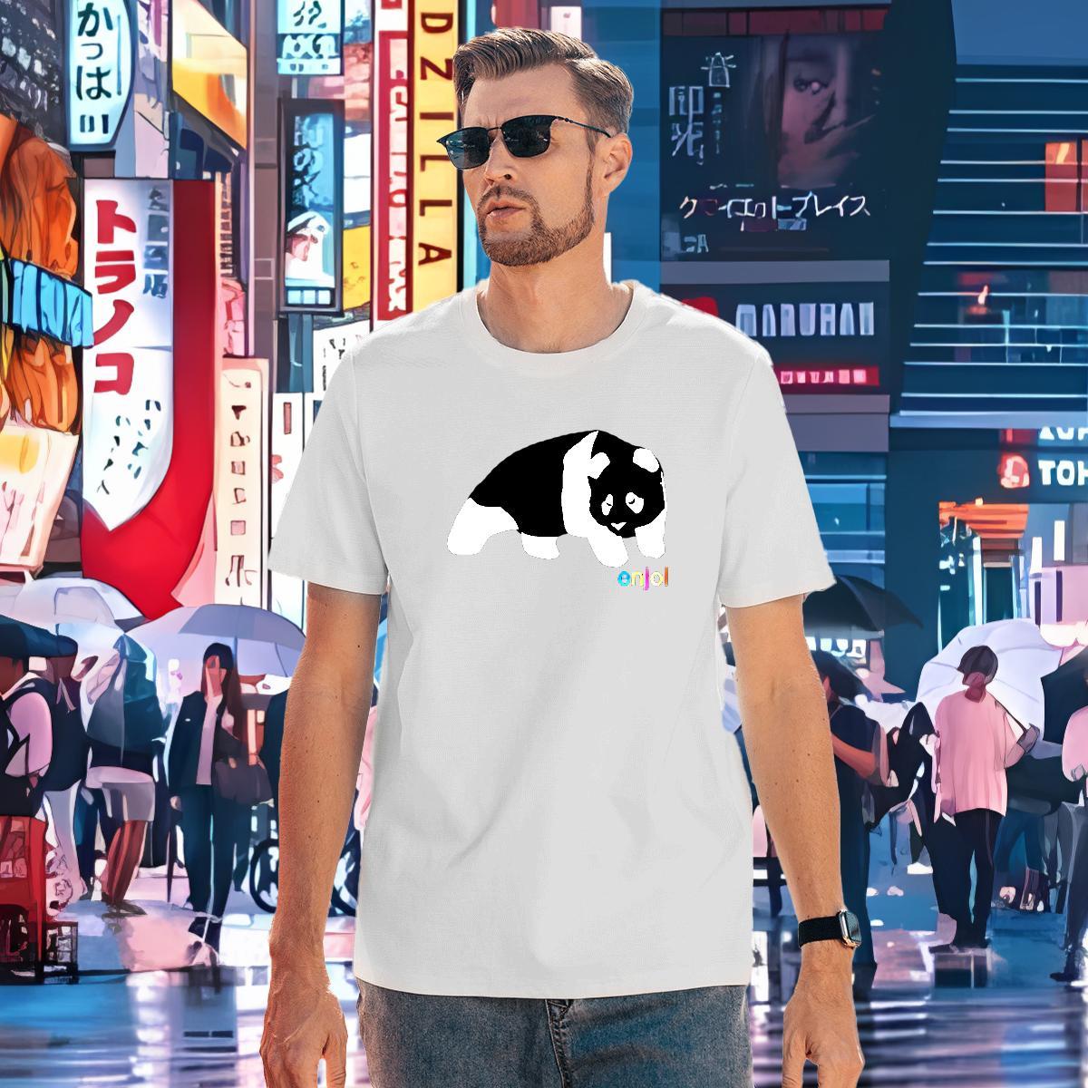 2024 Designer T shirt 230g 100% Cotton cat Street Wear Polos O-Neck Short Sleeve Comfortable Men Tops Tees DIY Logo Oversized