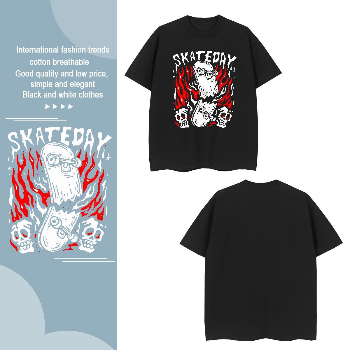 T shirt 230g Cotton icon Casual Daily Wear Breathable Short Sleeve Graphic Couples T Shirts Custom Soft Tees