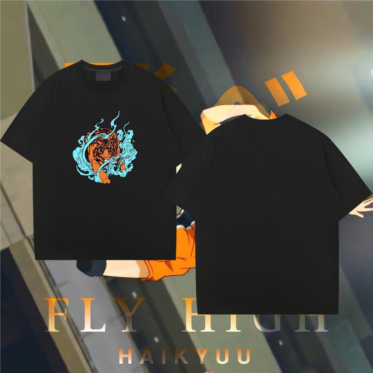 Man T Shirts 230g 100% Cotton tiger Outdoor Round Neck Short Sleeve Plus Size Cartoon Mens Tshirts New Arrival Unisex Polos