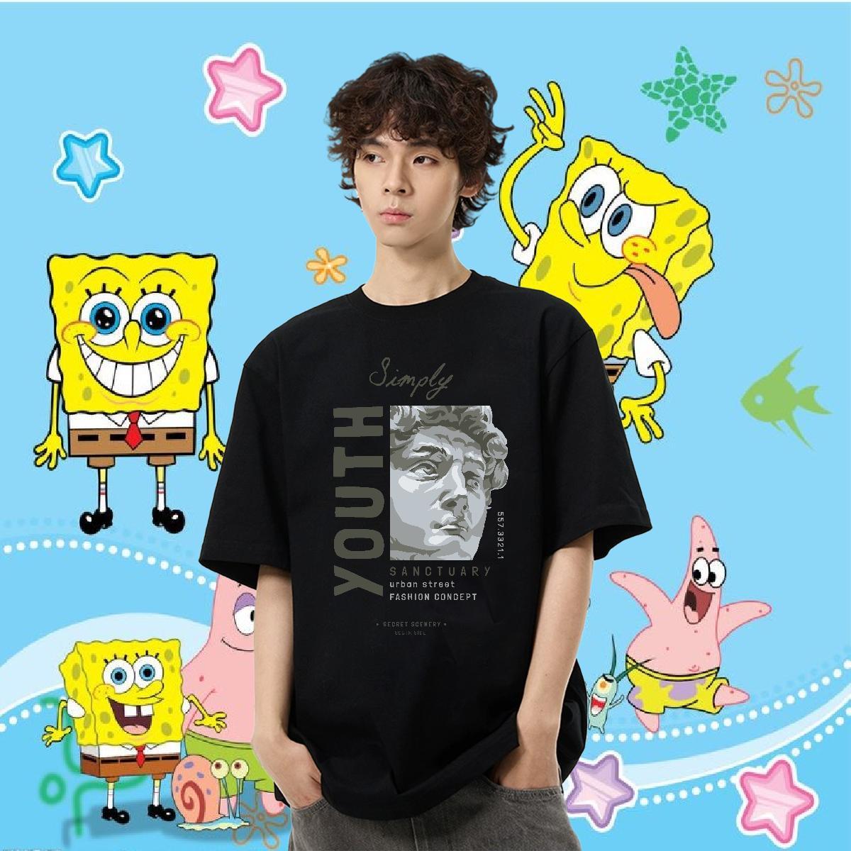 Fashion New Man T Shirts 230g Pure Cotton Statue of David Hip Hop Tops Shirt Round Neck Short Sleeve Brand Mens Tshirts Custom Print Plus Size