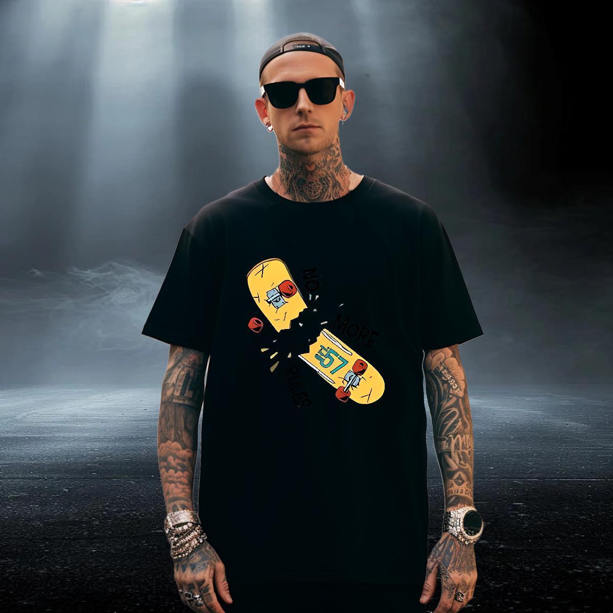 Soft Tshirt for Man Woman 230g 100% Cotton Daily Outfit letter Anime Breathable Casual New Man T Shirts Tops Tees